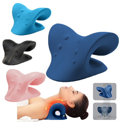 Anyfit Black Neck Massager Pillow Shoulder Relaxer Cervical Spine Alignment Traction Device Pillow For Body Muscle Pain Relief-Exercise &amp; Fitness-PEROZ Accessories